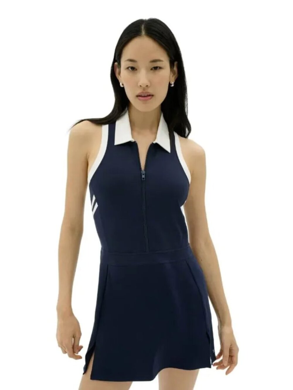 NWT Splits59 Austin Rigor Dress Navy White in Size Medium